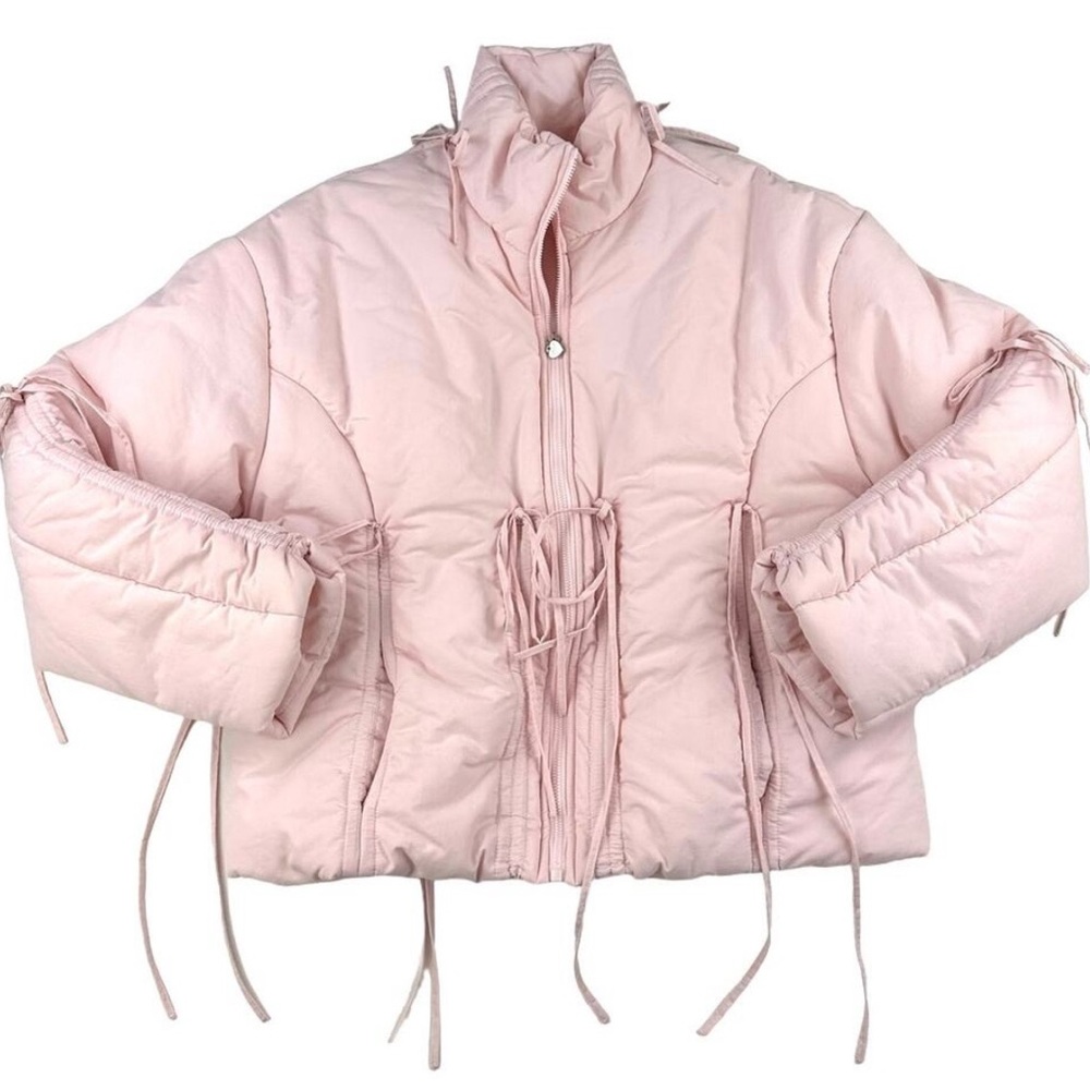 My Mum Made It - Bow Puffer Jacket in Pink